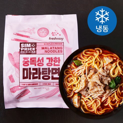 프레시지 심프라이스 마라탕면 (냉동), 590g, 1개