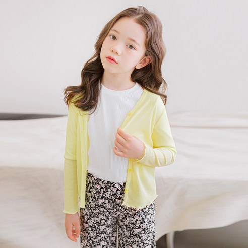 릴리푸리 여아용 슈얼 골지 가디건