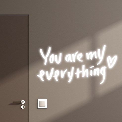 1AM 캘리그라피 포인트스티커 Season3 사랑테마 05 You are my everything, 반사