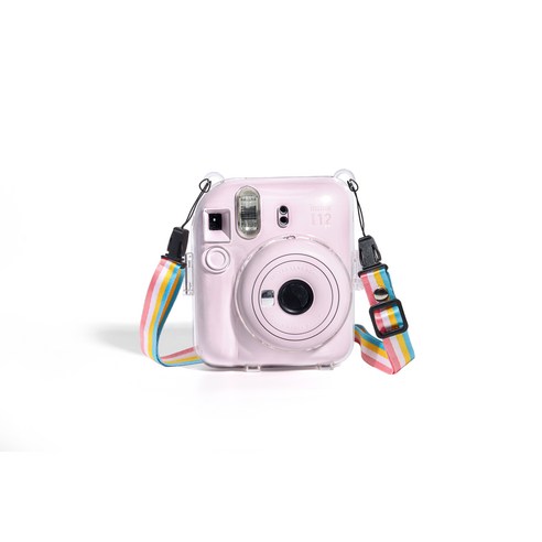 인스타그램 미니 12 포켓형 투명 케이스 + 미니 액자 랜덤발송 세트: 인스턴트 카메라 사진을 위한 필수 액세서리