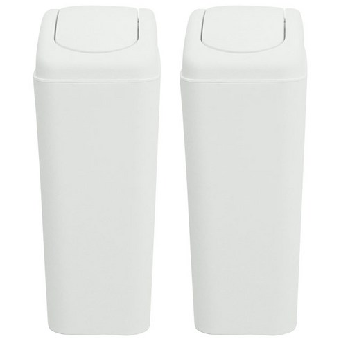 바람 앤스윙 휴지통 8L, 화이트, 2개 쓰레기통