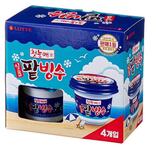 일품 팥빙수 4개입 (냉동), 960ml, 2개