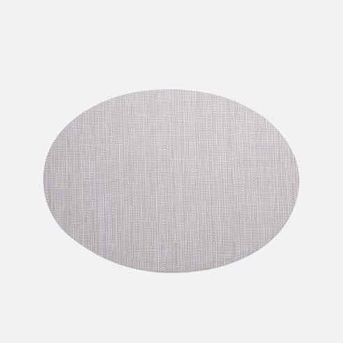 대나무 패턴 라운드 매트, 회색, 45 x 30 cm