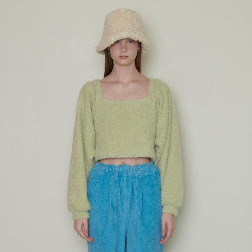 펀프롬펀 여성용 Fluffy tweed 볼레로