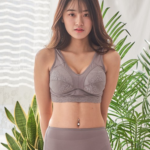 러블리온 쟈가드 인견 플라워 몰드 스포츠브라 HJ6