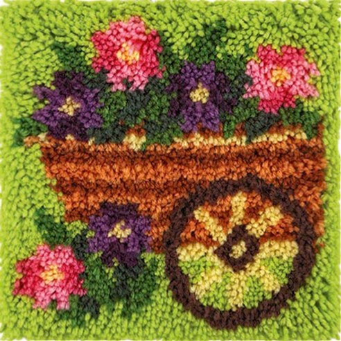 유엘스타일 스킬자수 쪼꼬미 방석 DIY 패키지 30 x 30 cm, 1개, D6플라워