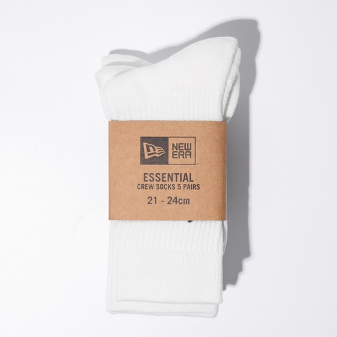 스타일과 편안함을 책임지는 뉴에라 에센셜 크루 양말 5켤레 세트!