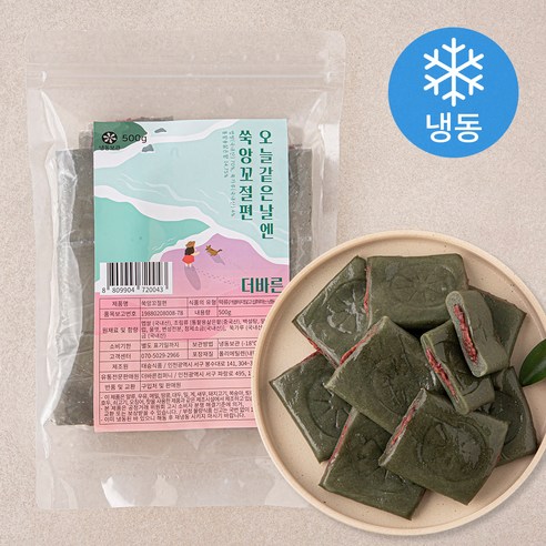 더바른 쑥팥앙꼬절편 (냉동), 500g, 1개 떡 Best Top5