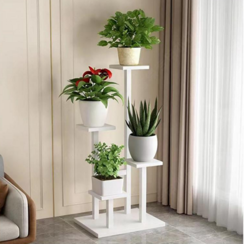 좁은 베란다, 모스터 4단 화분 정리대로 초록빛 공간을!