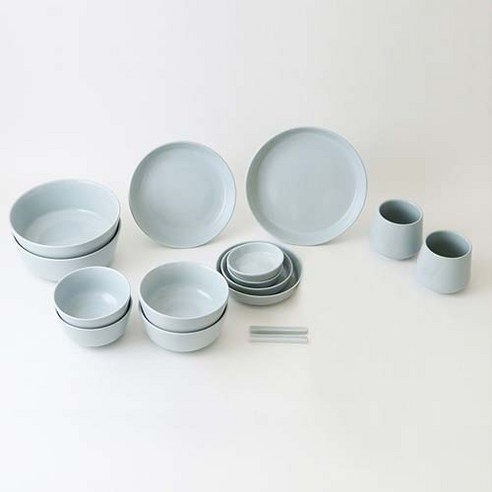 에라토 모노 2인 홈 식기 세트 16p, 블루, 식기 16p