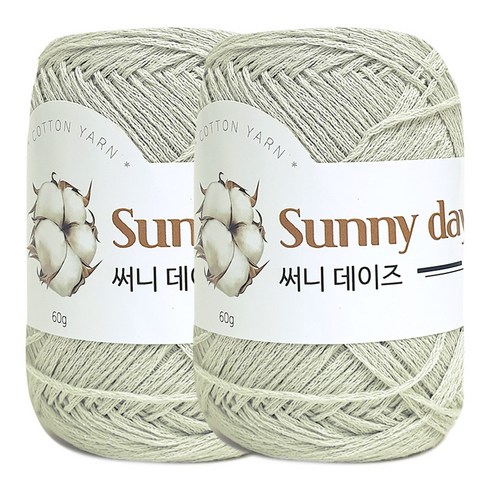 니뜨 써니데이즈 반짝이 코튼 뜨개실 60g 2p, 08_연민트그레이