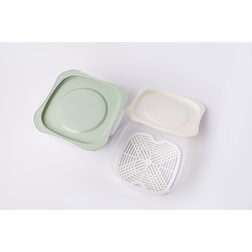 건강하고 맛있는 다양한 요리를 위한 편리한 전자레인지용 찜기 채반