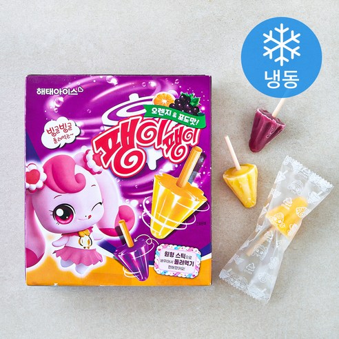 해태 팽이팽이 오렌지 10개입 + 포도 10개입 세트 (냉동), 14ml, 20개입, 1개