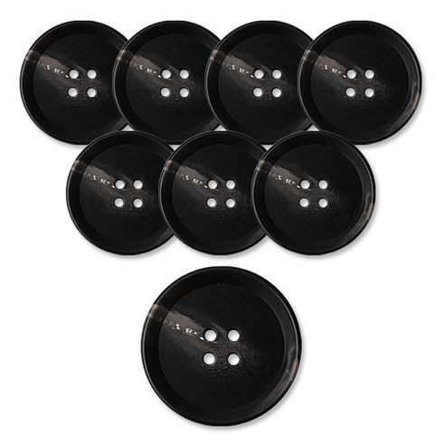 동대문단추왕 고급 무광 코트 가디건 단추 18mm, 플레코, 8개, 블랙 플레코