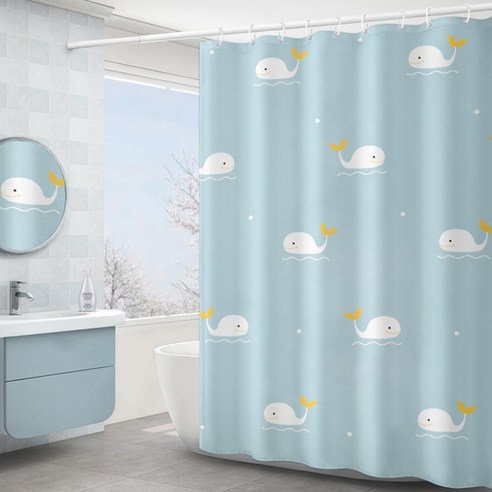 플로즈 홈 욕실 사이즈별 귀여운 샤워 커튼 A01 180 x 200 cm, 1개