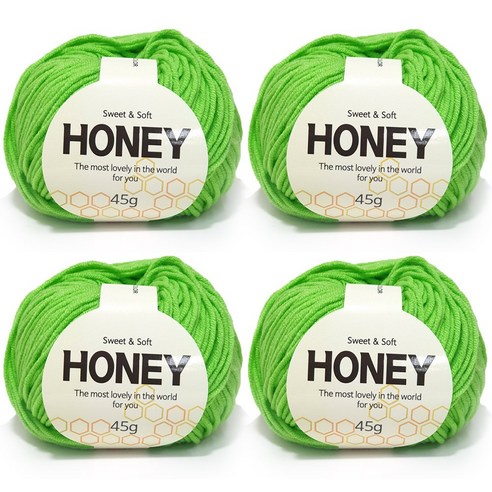 니뜨 허니 뜨개실 45g x 4p, 114 연두