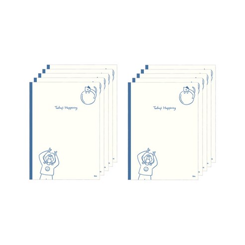 아이비스 오늘의 해프닝 제본노트 11618, 블루, 10개
