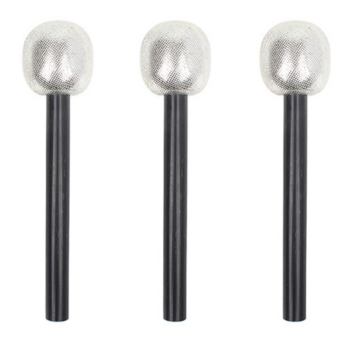 파티해 반짝이 마이크 3p, 실버, 1개