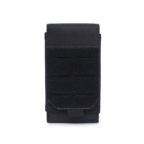 야외 캠핑 전술 허리 핸드폰가방, 01 검은 색