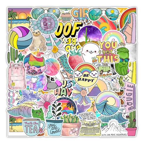 DM 캐리어 꾸미기 스티커 100종 세트, TYPE3, 1세트