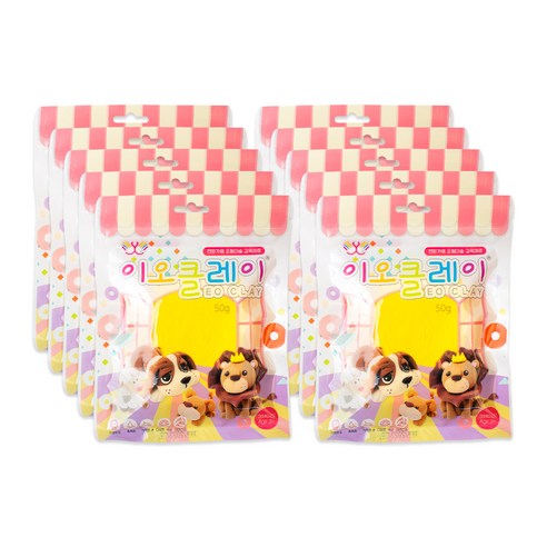이오 유아용 클레이 10p, 노랑, 50g