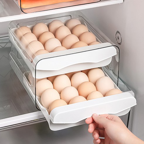 바른리빙 젊은이마켓 바른리빙 32구 2단 계란보관함, 화이트, 1개