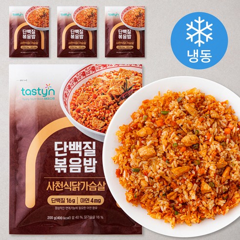 테이스틴 단백질 볶음밥 사천식닭가슴살 (냉동), 200g, 8개