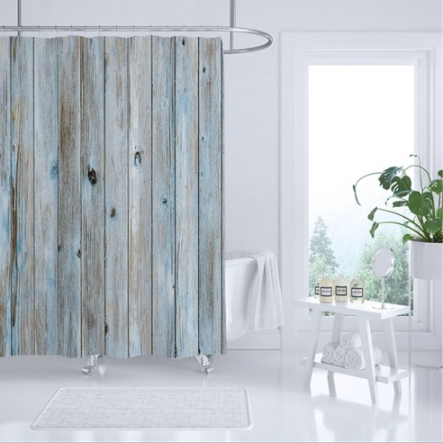 플로즈 귀여운 디자인 방수 패브릭 샤워 욕실 커튼 10 180 x 180 cm, 1개