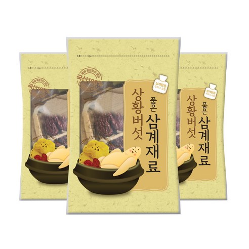 올바른상회 상황버섯 품은 삼계재료, 3개, 100g 대용량황기 Best Top5