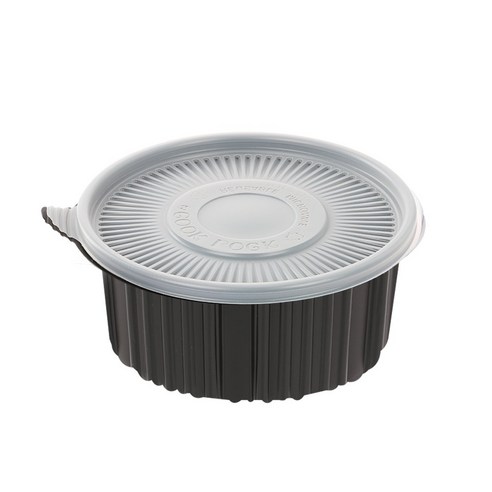성형 원형탕 용기 검정 대 220mm DS-366, 1개, 100개