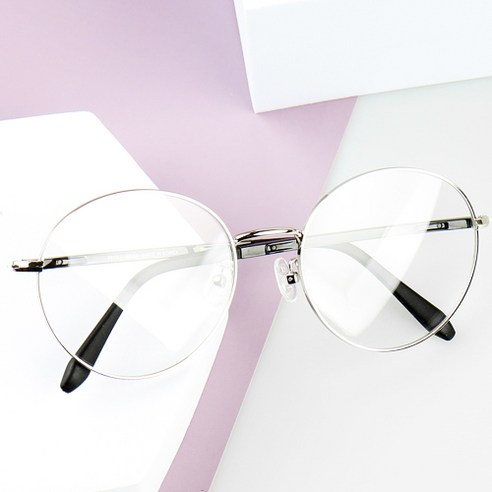 BEIMA 메탈 동글이 베이직 울템 안경테 + 케이스 + 안경닦이 세트