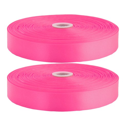 아이엔피 공단리본 2p 25mm, 180m, 형광 핑크