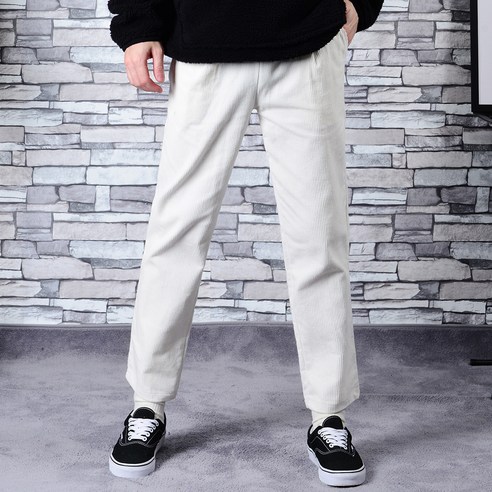 타운클로 남성용 코듀로이 밴딩 와이드팬츠