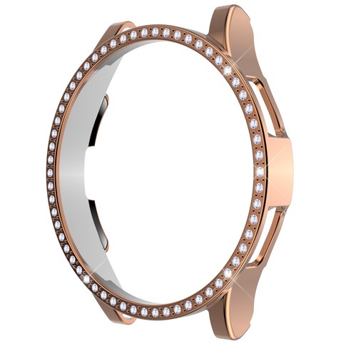 루아러블 갤럭시 워치4 클래식 큐빅 범퍼 케이스 42mm, 로즈골드