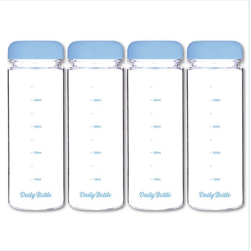 위드 눈금물병 페트 마이보틀 500ml 4P, 블루, 1세트