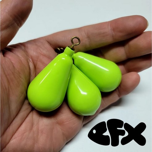 CFX 우레탄 코팅 야광 추 봉돌 형광 초고발광, 1세트, 4개입