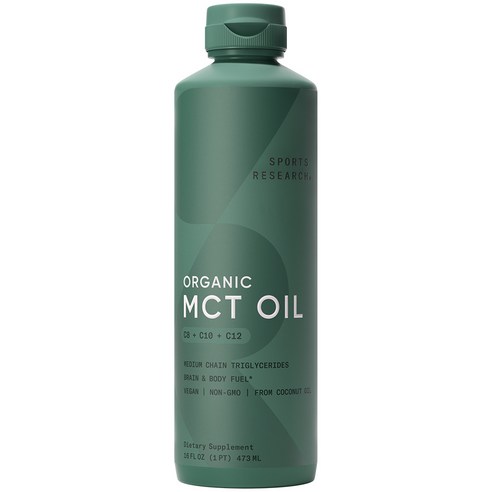 스포츠리서치 MCT 오일 언플레이버드 글루텐 프리 비건 키토, 1개, 473ml