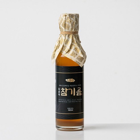 저온압착 수랏간 최선미 참기름, 3개, 180ml
