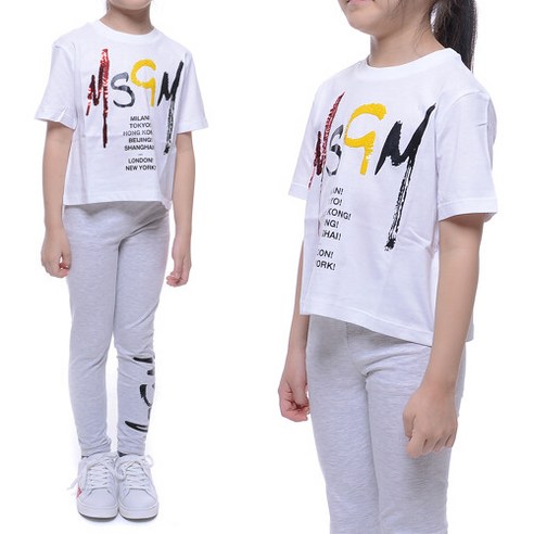 엠에스지엠 20SS MSGM 로고 프린트 반팔 티셔츠 022058 001 20S