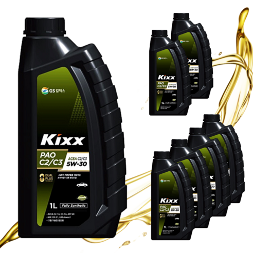 킥스파오 C2C3 5W30 1L 디젤용 엔진오일, 7개, 1000ml