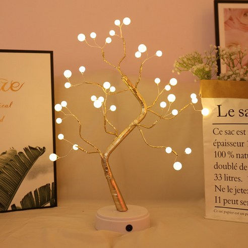 [국내] 나무 무드등 수면등 수유등 자작 나무 인테리어 벚꽃 사계절 LED, 단품