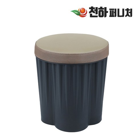 천하퍼니처 일반형 수납의자, 일반형 바디(블랙)/쿠션(브라운)