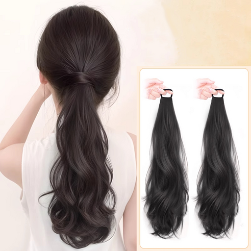 5초 만에 완성하는 여신 스타일? 상덕 포니테일 가발 솔직 후기! 묶음머리가발