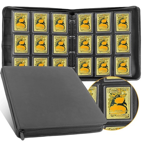9포켓 S+ 탑로더 바인더 7.6 x 10.2cm(3 4인치 540개 보관 방수 카드 포트폴리오 트레이딩 앨범 P0KETM0N TCG 유희왕 MTG 카드용 컬렉션 페이지