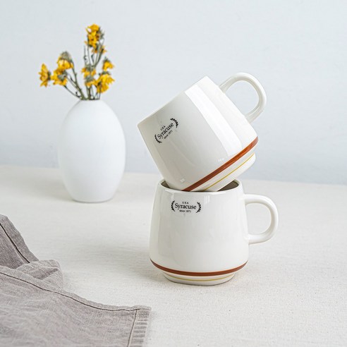 시라쿠스 메이플 홈카페 예쁜 감성 머그컵(300ml), 2P, 코지레드