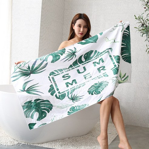 DFMEI 극세사 비치타월 디지털 워터마시프 워터타월 양면융사갯수건, 70*140FJ116, 치수