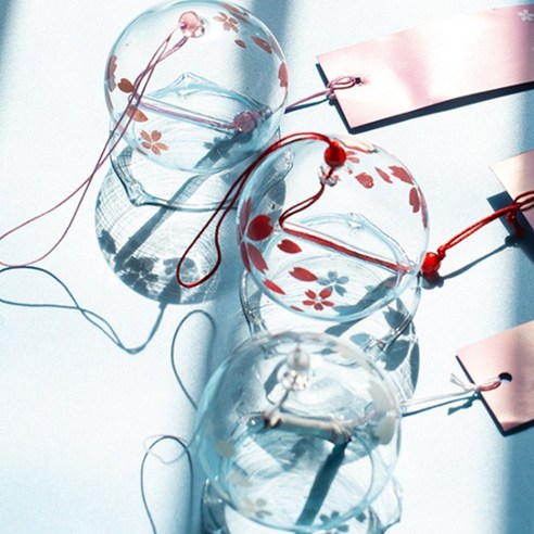 현관문 웰컴 도어벨 풍경종 바람 소원링 앤틱 옛날 공예품, 3-후우링-핑크벚꽃