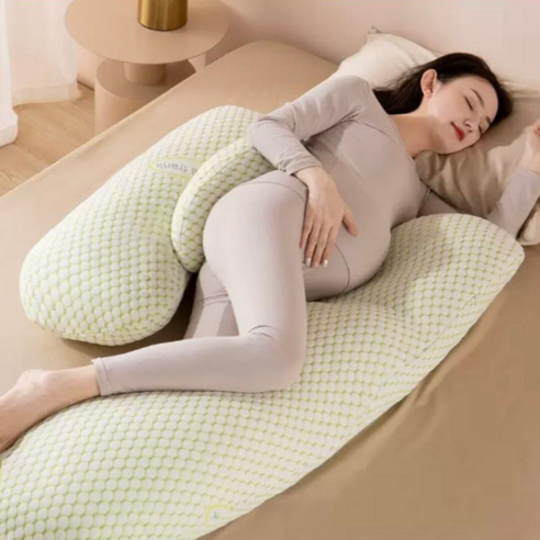 임산부 허리 복부 다리 케어 바디필로우, 핑크