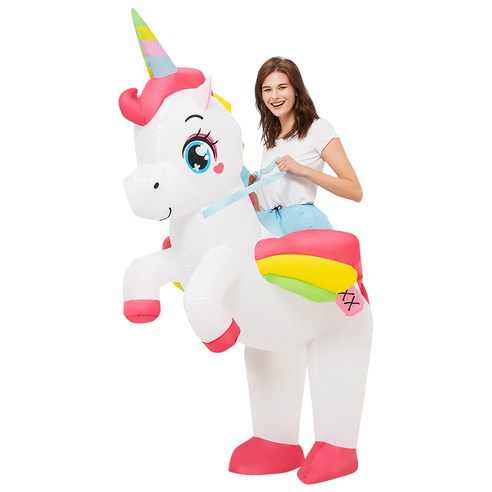 할로윈 코스프레의상 졸업사진 에어슈트 풍선 인형탈, 1개, 신상동글유니콘