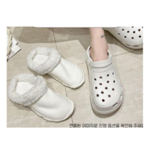 행복의선택 호환 내피 겨울 방한 털 탈부착 슬리퍼 안감, 화이트240~245mm, 1개